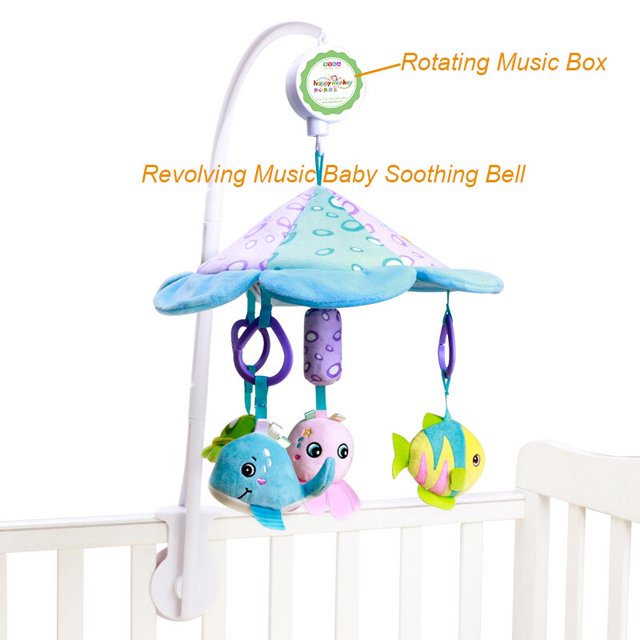 Móvil de carrusel animado Musical para recién nacidos, equipo de cuna, juguete educativo, para bebés de 0 a 12 mesesOcéano zhangmengya unisex