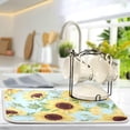 thumbnail image 5 of Sunflowers Pattern Dish Drying Mat, Absorbent Microfiber Pad Protector For Kitchen Counter Top Mat Dish Drainboard 18x24in Home Decor, 5 of 7