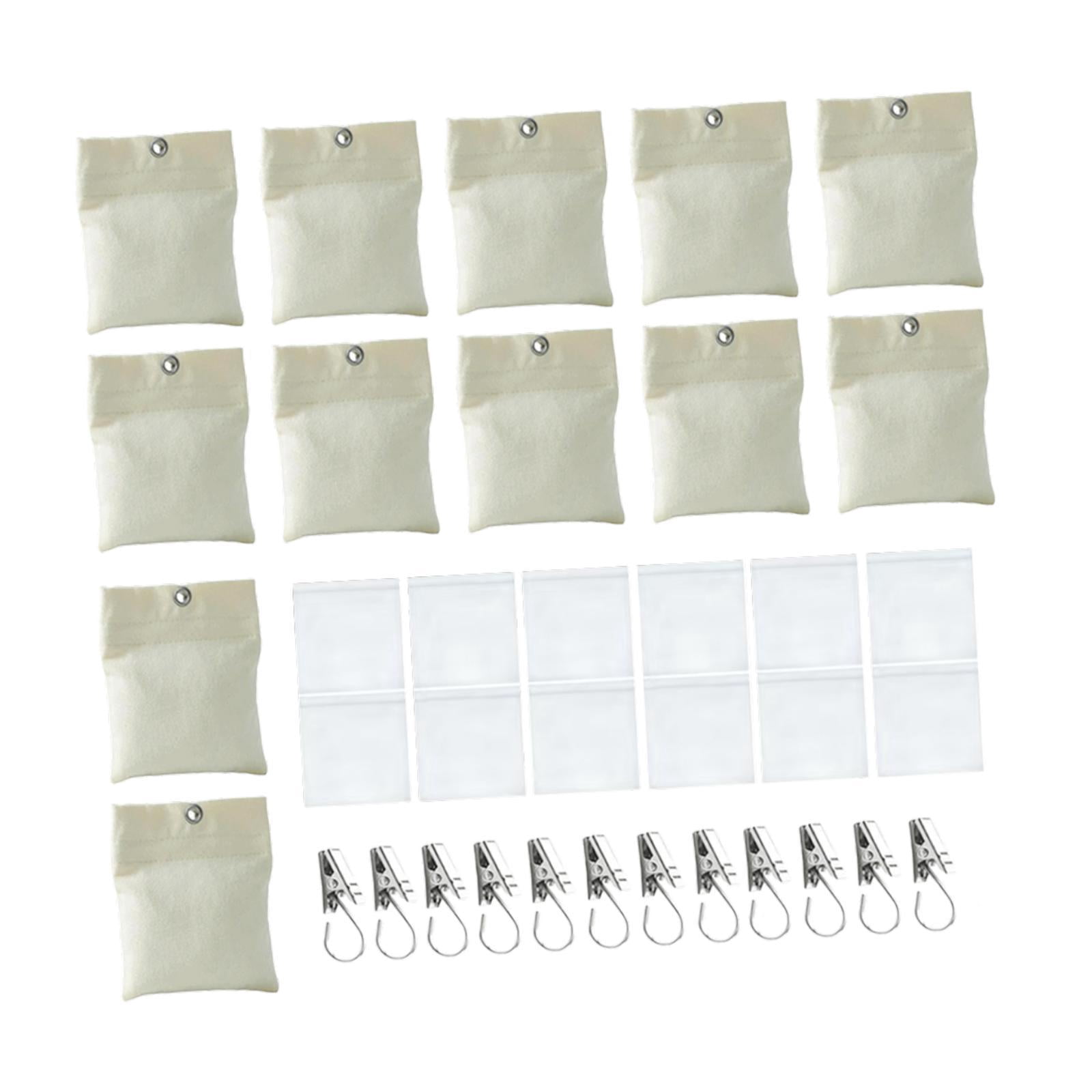 CarpNettore 12 Pieces Outdoor Curtain Weights, Curtain Weighted Bags Professional Heavy Duty Beige