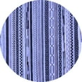 thumbnail image 1 of Ahgly Company Machine Washable Indoor Round Abstract Blue Modern Area Rugs, 3' Round, 1 of 4