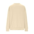 thumbnail image 4 of Itsame Valentine's Heart Sweatshirt Womens Long Sleeve T-Shirts Loose Crew Neck Tops Beige Size XL, 4 of 5