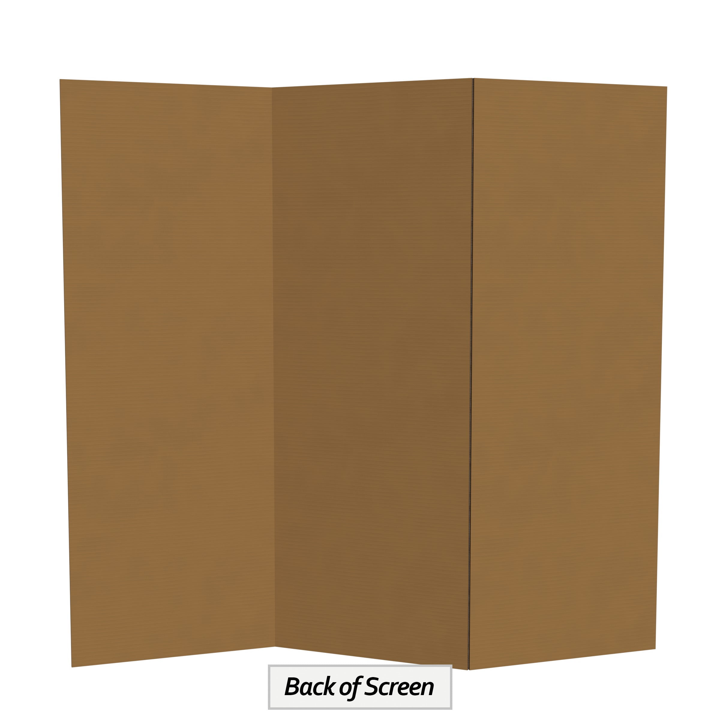 Red Lantern 4 ft. Short White Temporary Cardboard Folding Screen - 3 Panel