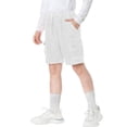 thumbnail image 5 of Miluxas Girls Cargo Shorts Loose Casual Solid Bermuda Shorts Knee Length Wide Leg Short Pants with Pockets White 11-12 Years, 5 of 7