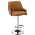 thumbnail image 6 of VECELO Bar Stools Set of 2 Modern PU Leather Height Adjustable Swivel Barstool with Back and Footrest, Brown, 6 of 11