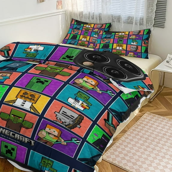 Fortnite Bedding Sets Twin Queen King Size Game Printed Bed Set 3Pcs Duvet Cover Bedroom Decor for Boys Girls Adult Gift 1Comforter 2 Pillowcases