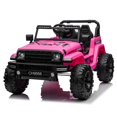 thumbnail image 1 of Zimtown Coche eléctrico para niños a batería de 12V con 2.4G RC, reproductor MP3, radio, puerto USB, luces LED, 3 velocidades - Rosa Zimtown Coche eléctrico, 1 of 8