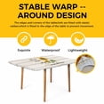 thumbnail image 4 of Sunflower Table Cloths for 6 Foot Rectangle Tables, Vintage Botanical Patio Waterproof Elastic Fitted Tablecloths, Washable Rectangular Table Cover for Camping, 4 of 8