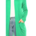 thumbnail image 5 of Women's Casual Plus Size Long Sleeve Loose Fit Solid Open Cardigan with Side Pockets, 5 of 6