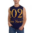 thumbnail image 1 of Fotbe 2025 Happy New Year 3 Men's Camiseta sin Mangas Estampada para Hombres, Playera Casual para Gimnasio, Entrenamiento, Playa-XX-Large, 1 of 7