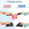 thumbnail image 4 of Qutool Keyboard and Mouse Wrist Rest Pad, Ergonomic Wrist Plam Cushion with Non-Slip Base, Blue, 4 of 11