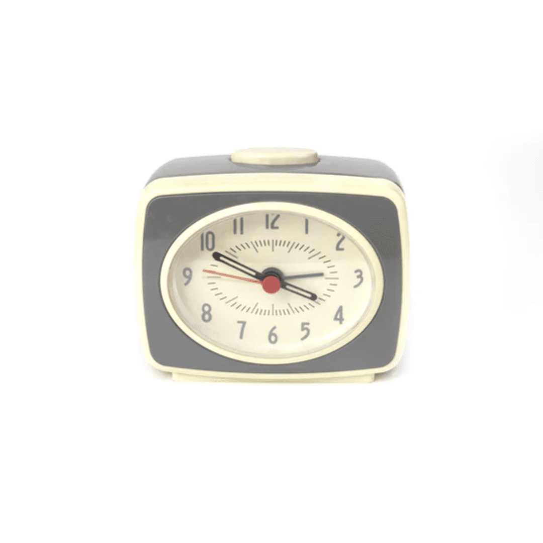 Kikkerland Grey Classic Alarm Clock