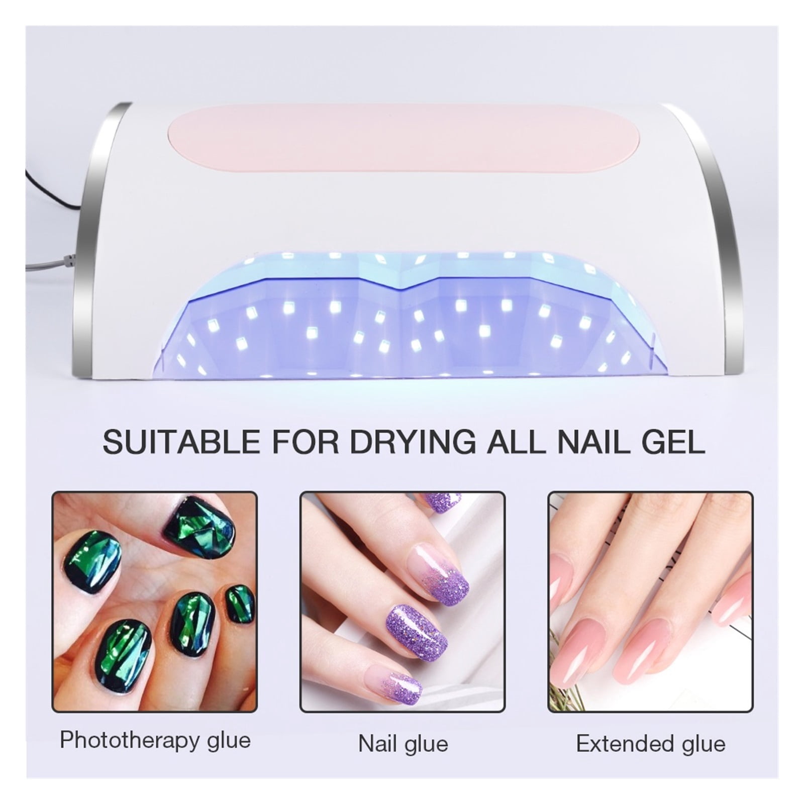 3-IN-1 54W Nail Dust Collector +UV LED Nail Lamp +Electric Nail Drill Professional Nail Manicure Tool Machine For Salon ,Lasting Comfort Experience