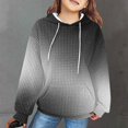 thumbnail image 2 of JTSRKL Kids Girls Tie Dye Print Waffle Knit Hoodie Tops Lightweight Casual Drawstring Long Sleeve Hooded Pullover Sweatshirts Trendy Comfy Athletic T-Shirts with Pockets Gray 10-11 Years, 2 of 5