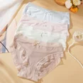 thumbnail image 2 of Bragas de cintura baja para mujer, lencería Sexy de encaje de secado rápido, ropa interior sin costuras de Color sólido, 3 piezas, 2 of 5