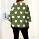 thumbnail image 5 of TaTaai Gradient Plus Size Long Sleeved T-shirt, Women's Round Neck Lightweight Top, All Seasons Garment, Casual Daily Party Dating Work Home Vacation Birthday Outfit, Hand Wash Gift, 5 of 6