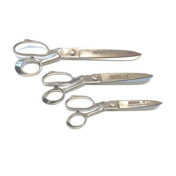 8″, 10″ and 12″ Professional Tailor Sewing Shears Scissors 3pcs Stainless Steel