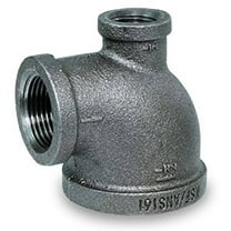 Supply Giant BMRT1416 Black Malleable Three Size Reducing Tee with Female Threaded Fitting, 1-1/2" x 1" x 1-1/2"