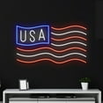 thumbnail image 3 of Handmadetneonsign Custom USA Flag Neon Sign, Personalized US Flag Neon Light, America Flag Led, 3 of 5