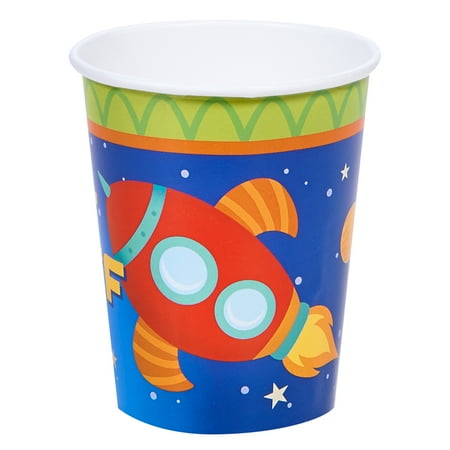 Rocket to Space birthday party supplies 32 pack paper cups
