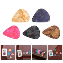 Toyvian Acoustic Guitar Picks Assorted Color Celluloid 5Set