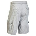 thumbnail image 4 of Mens Cotton Cargo Shorts Multiple Pockets Casual Fit Black Grey Belt 32, 4 of 4