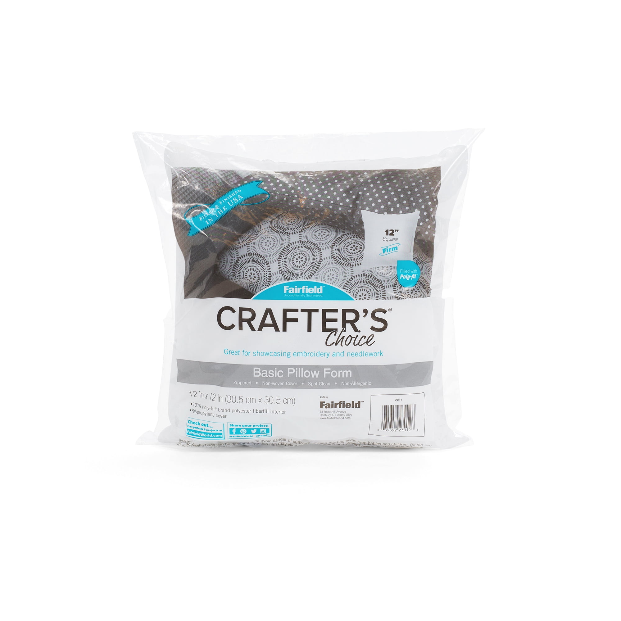 Fairfield Crafter's Choice Decorative Pillow Insert, 12'x12'
