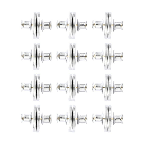 12 botones metálicos para cortinas, broches y cierres de presión para manualidades, desmontables y para proyectos de bricolaje. 20 mm