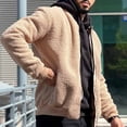 thumbnail image 6 of Men Polar Fleece Jacket Long Sleeve Full Zipper Casual Coat with Pockets Autumn Winter Solid Color Outwear, 6 of 8