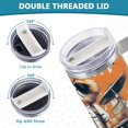 thumbnail image 5 of Cat Rack Drum 40 oz Tumbler with Handle Insulated&nbsp;Travel Mug&nbsp;Lid Straw Leak Proof Steel Vacuum Water Bottles Glasses Fits in Car Cup Holder, 5 of 7