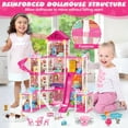 thumbnail image 6 of UUSUOO Doll House for Girls Toys,4 Stories 12 Rooms DIY Dollhouse Play Set with LED Lights Furniture and Accessories,Christmas Birthday Gifts for Girls Age 3 4 5 6 +, 6 of 8