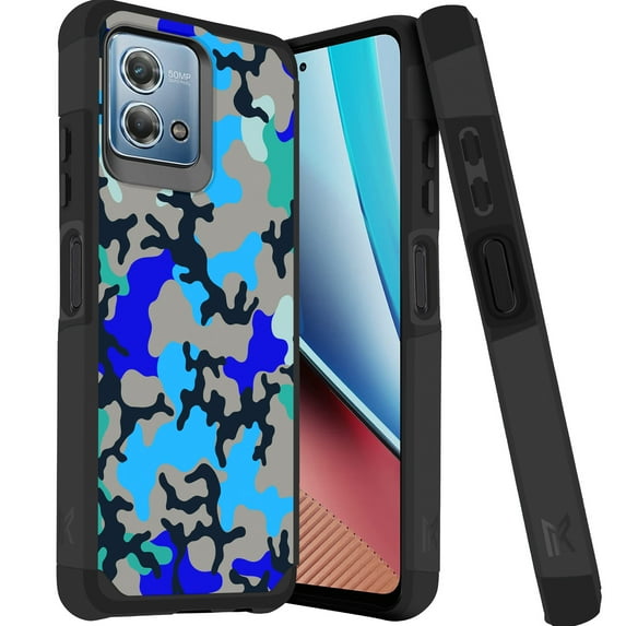 DALUX MetKase Hybrid Slim Phone Case Cover Compatible with Motorola Moto G Stylus 5G (2023) - Blue Stylish Camo