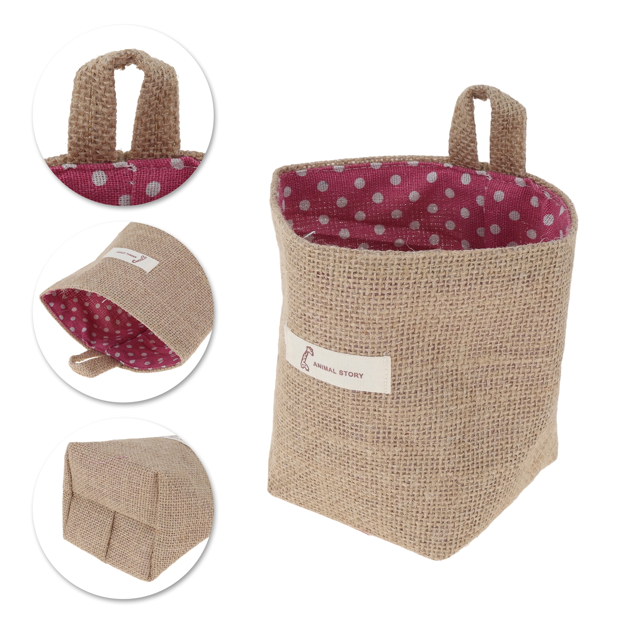 Unique Bargains Simple Durable Hanging Storage Bags 1 Pc Yellow Brown, Red