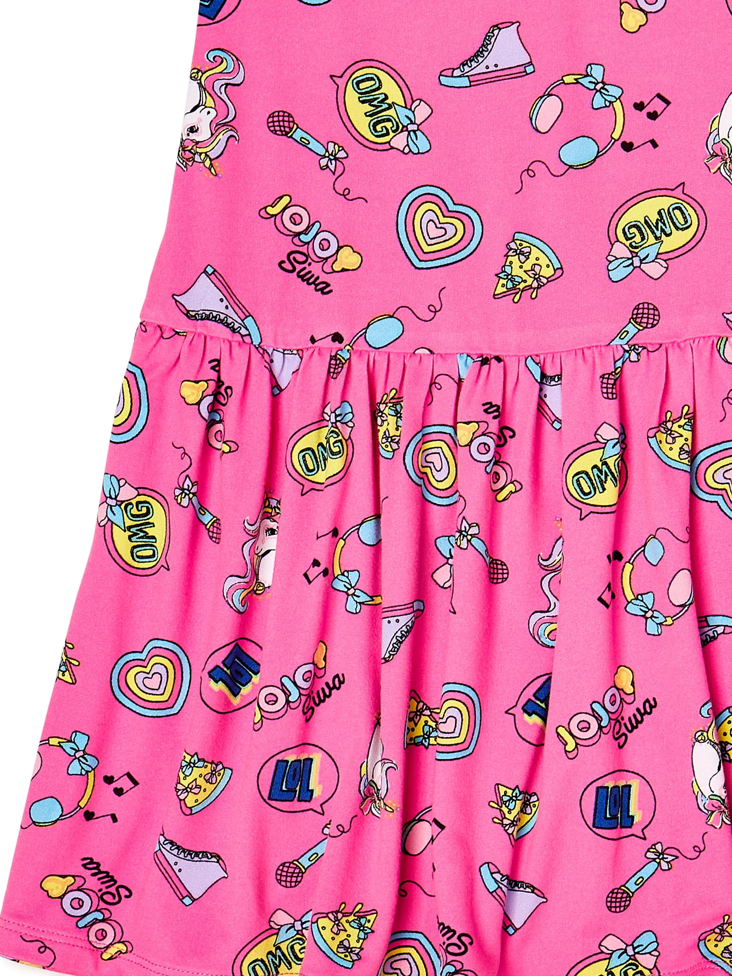 Jojo Siwa Girls Short Sleeve Play Dress, 2-Pack, Sizes 4-12