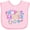 AD-Pink, variant on Inktastic Happy Easter with Bunny Face and Easter Eggs Girls Baby Bib