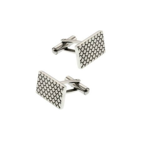 Modern Scales Pattern Contoured Stainless Steel Shirts Cufflinks For Men 12X20MM