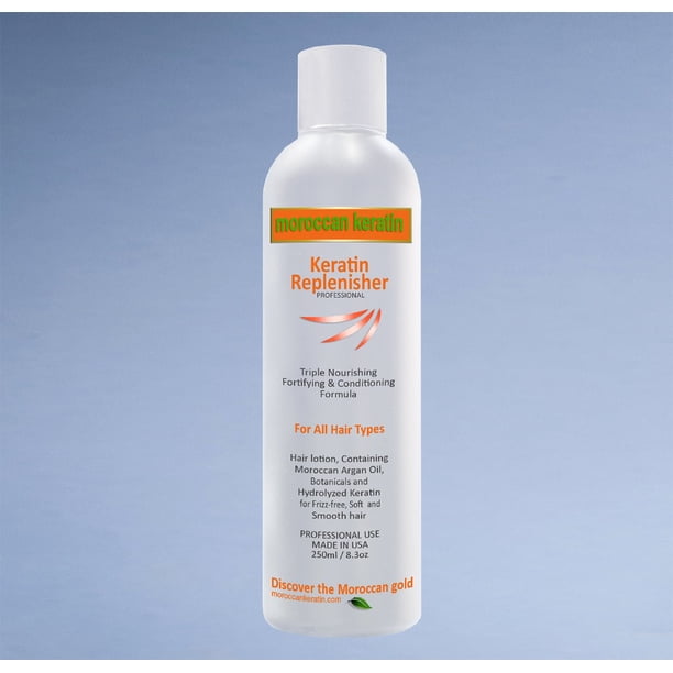 MOROCCAN KERATIN Replenisher Keratin Infusion Hair Acondicionador Tratamiento Gran Valor 250ml (8oz) Aplicación Rápida Resultados Instantáneos
