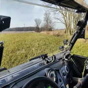 Kojem Clear Front Flip Windshield 2-in-1 Fold Down Windscreen Scratch Resistant for Polaris RZR 800/ S 800/ 4 800/ XP 900/ 4 900 2008-2014