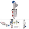 thumbnail image 2 of 3/4 Inch (DN20) Stainless Steel Pneumatic Angle Seat Valve with Threaded Connection - 360° Rotatable Gas Head, Visual Position Indication, Low-Wear Piston, PTFE Sealing, 30% Higher Flow Rate,, 2 of 7