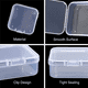 thumbnail image 4 of Caja de almacenamiento de cuentas de plástico transparente con tapa con bisagras para artículos pequeños, 80 unidades, forma de diamante (2,2 x 2,2 x 0,79 pulgadas), 4 of 4