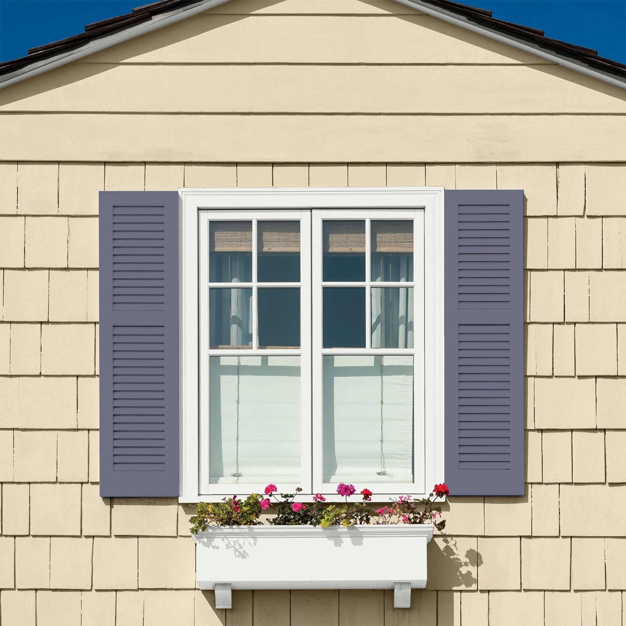 Glidden Fundamentals Old Mill Blue / Purple, Satin Exterior Paint, 1 Gallon