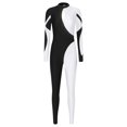 thumbnail image 3 of Nyeemya Full Body Leotard for Adult Womens Gymnastic Biketard Long Sleeve Dance Bodysuit Dancewear White S, 3 of 7