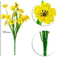 thumbnail image 6 of 12 Bundles Artificial Violet Flowers Outdoors UV Resistant Fake Plastic Silk Flowers Faux Plants for Indoor Outside Porch Window Garden Decoration (Yellow), 6 of 7