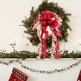 thumbnail image 6 of Luoshdecor Extra Large Christmas Bows,Decorative Winter Xmas Tree Toppers Bow with Streamer for Front Door Indoor Wall Decoration Supplies Ornament 34x11in, 6 of 6