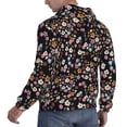 thumbnail image 6 of Pofeuu Daisies Flowers Print Mens Casual Hooded Collar Drawstring Hoodies Pullover Sweatshirts Casual Long Sleeve Shirts-Medium, 6 of 7