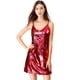 thumbnail image 3 of Mini Vestidos De Lentejuelas Brillantes Con CorrAjustable PaFiesDe Disfraces De Halloween PaMujer Rojo S, 3 of 6