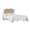 Off White / Natural, variant on Hillsdale Furniture Melanie King Headboard with Metal Frame, White