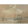 thumbnail image 2 of David Roberts 14x11 Black Ornate Wood Framed Double Matted Museum Art Print Titled: Lambeth (1861), 2 of 5