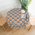 thumbnail image 6 of Fall Plaid Tablecloth Black and White Checkered Tablecloth Round 60 Inch Washable Reusable Maple Leaf Tablecloth for Home Parties Dinner Picnic Dining Kitchen Decor, 6 of 6