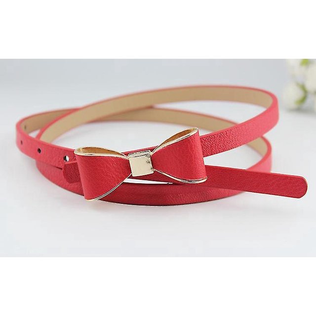 1psc Fashion Women Belt Summer 12 Color Women Belts Luxury Brand Colorful Bow Leather Belt Ladies Waistband Apparel Accessories100cm