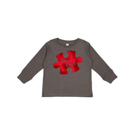 

Inktastic Autism Awareness Be Kind Red Puzzle Piece Gift Toddler Boy or Toddler Girl Long Sleeve T-Shirt